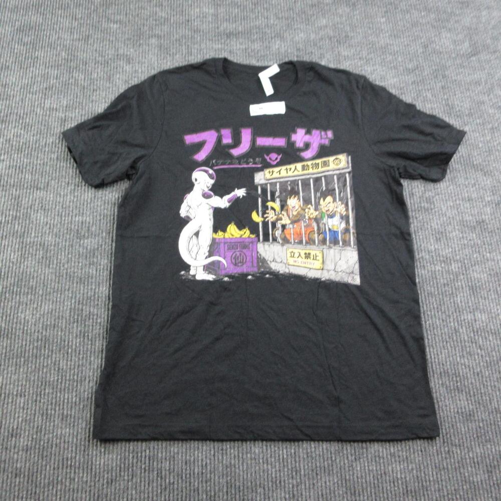 Dragon Ball Z Shirt Mens XL Black Bella+Canvas Frieza Goku Vegeta Graphic Tee